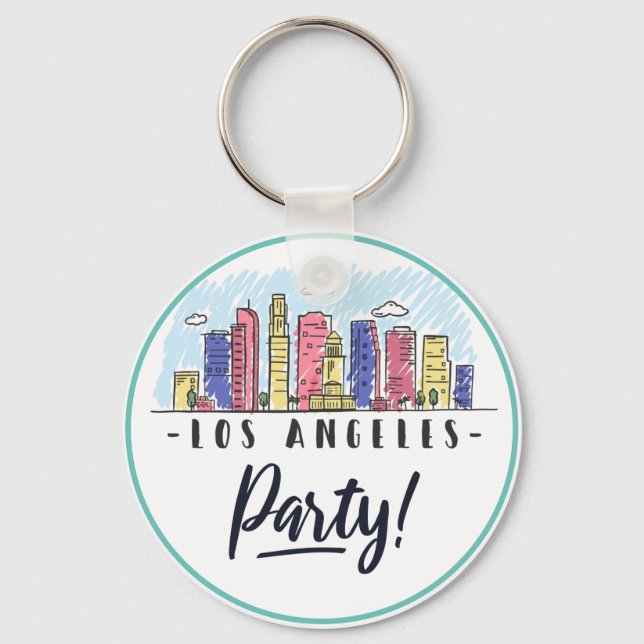 Los Angeles Party    Key Ring (Front)