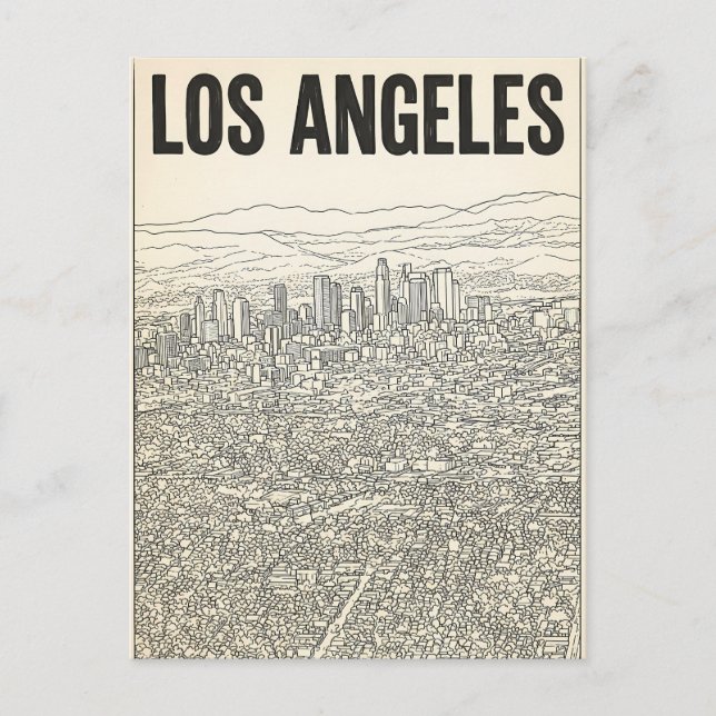 Los Angeles  Postcard (Front)