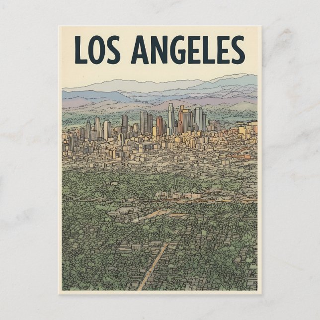 Los Angeles  Postcard (Front)