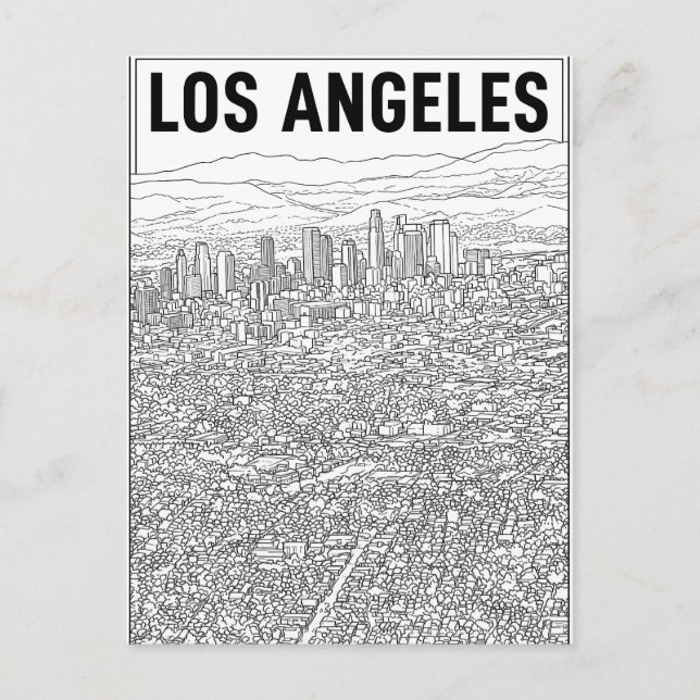 Los Angeles  Postcard (Front)