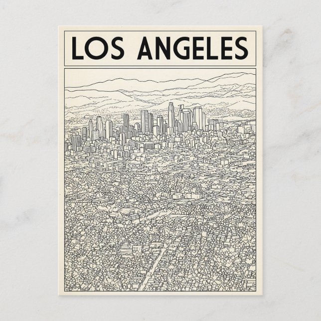 Los Angeles  Postcard (Front)