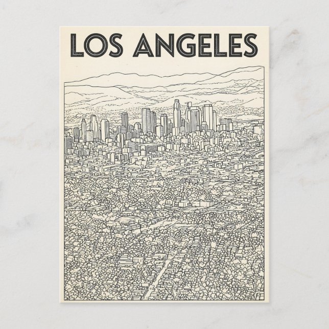 Los Angeles  Postcard (Front)