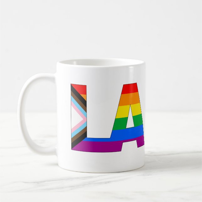 Los Angeles Pride LGBTQ Progress Pride Coffee Mug (Left)