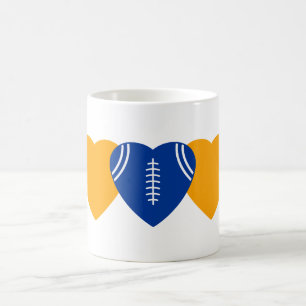 Los Angeles Rams Football Heart Design Coffee Mug