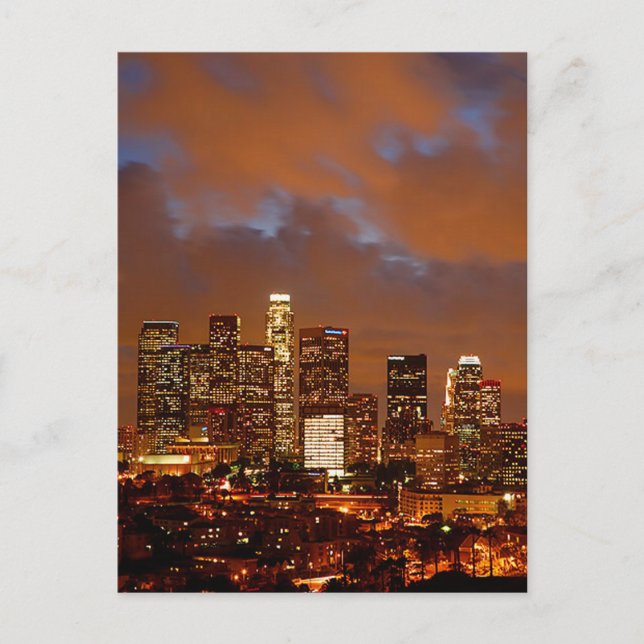 Los Angeles Red Skies Postcard (Front)
