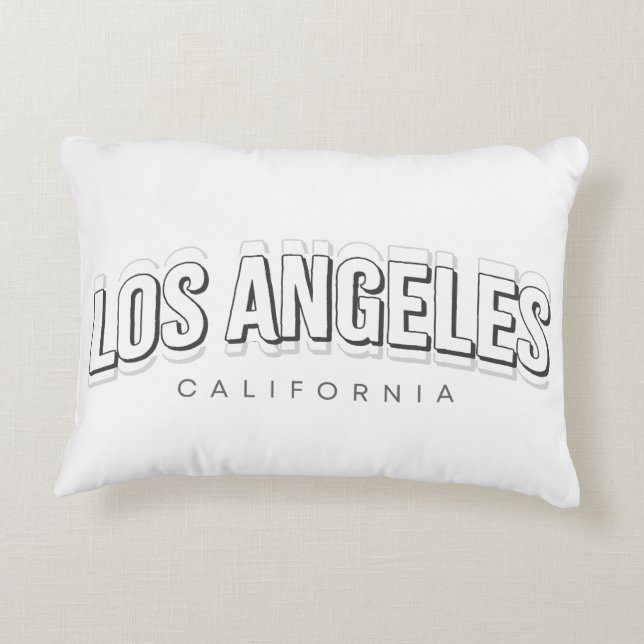 Los Angeles Retro Decorative Cushion (Back)