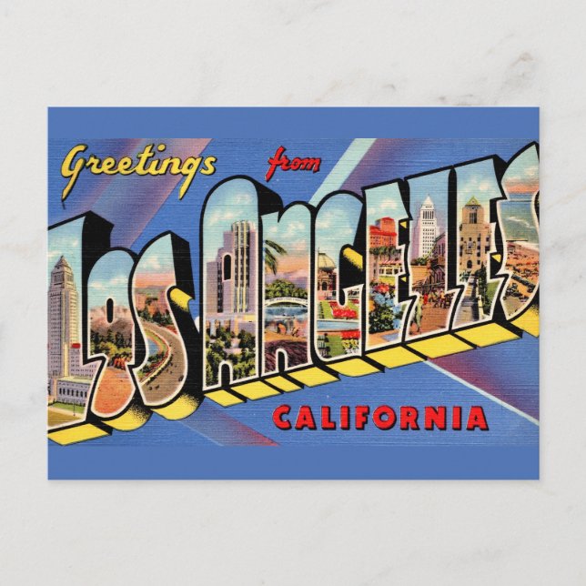 Los Angeles Retro Postcard (Front)