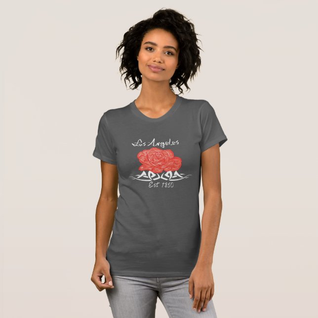 Los Angeles Rose T Shirt (Front Full)