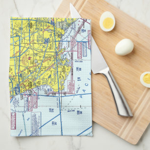 Los Angeles Sectional Chart Tea Towel