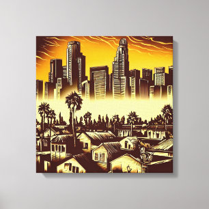 Los Angeles Skyline #1 Canvas Print