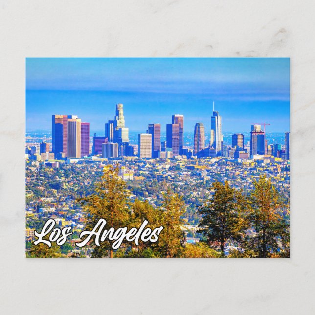 Los Angeles Skyline, California, USA Postcard (Front)