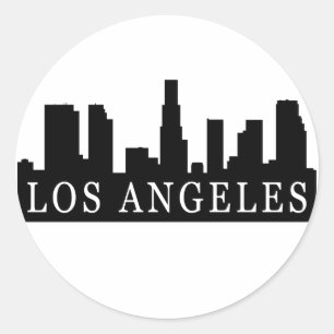 Los Angeles Skyline Classic Round Sticker