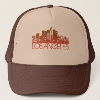 Los Angeles Skyline Design Trucker Hat