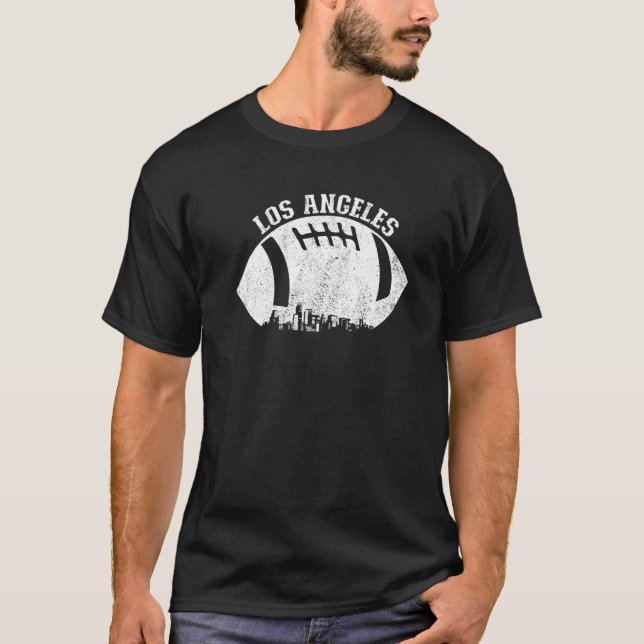 Los Angeles Skyline Football Fan Los Angeles Footb T-Shirt (Front)