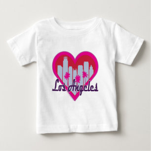 Los Angeles Skyline Heart Baby T-Shirt