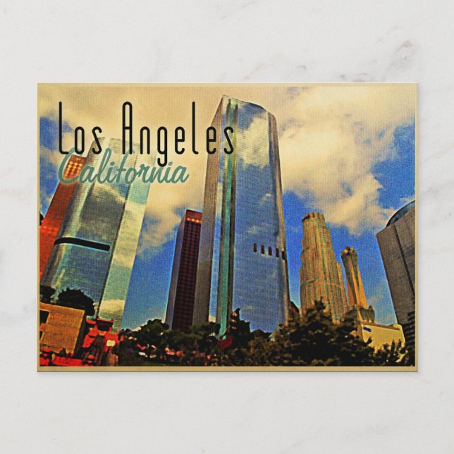 Los Angeles Skyline Postcard (Front)