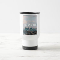 Los Angeles Skyline Retro City Aesthetic Travel