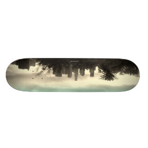 Los Angeles skyline skateboard