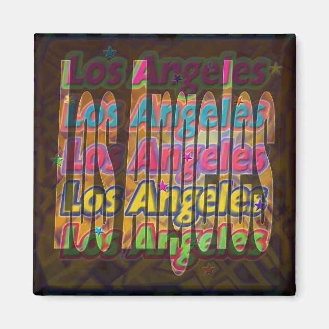 Los Angeles Sparkle Magnet (Front)