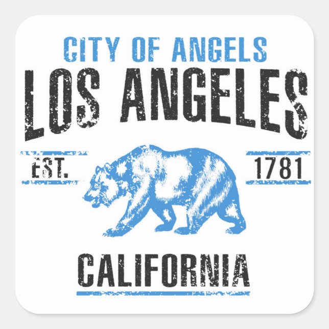 Los Angeles Square Sticker (Front)
