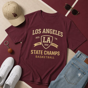 Los Angeles State Champs Basketball Vintage T-Shirt