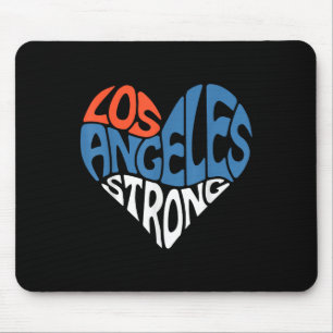 Los Angeles Strong Heart Pray For La Support Calif Mouse Mat