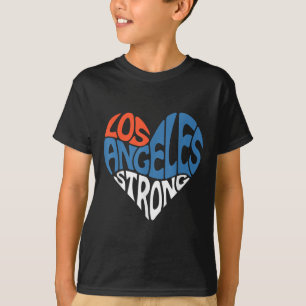 Los Angeles Strong Heart Pray For La Support Calif T-Shirt