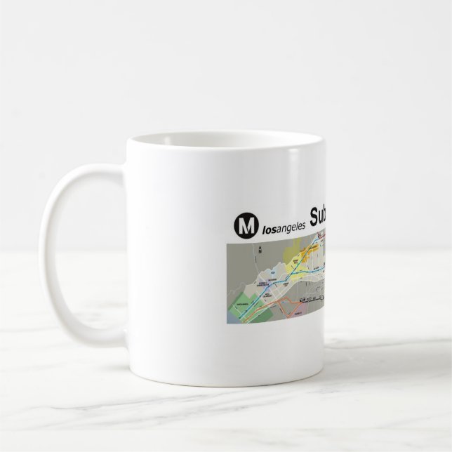 Los Angeles Subway to the Sea Coffee Mug (Left)