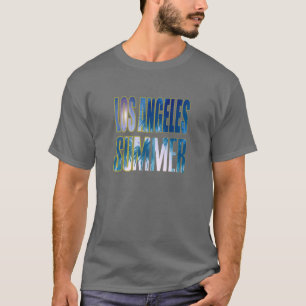 "Los Angeles Summer Letter Blue" Shirt