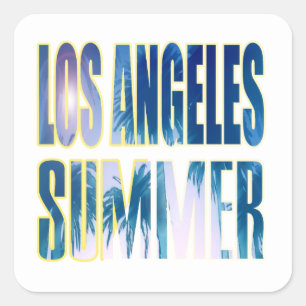 "Los Angeles Summer Letter Blue" Sticker