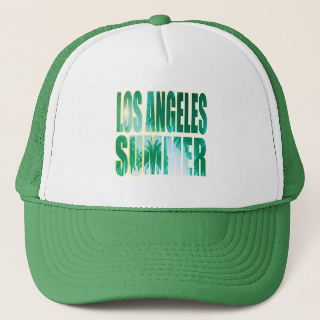 "Los Angeles Summer Letter Green" Hat (Front)