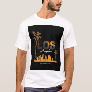 Los Angeles Sunset Skyline Design  T-Shirt