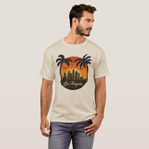 Los Angeles Sunset Skyline Vintage T-Shirt