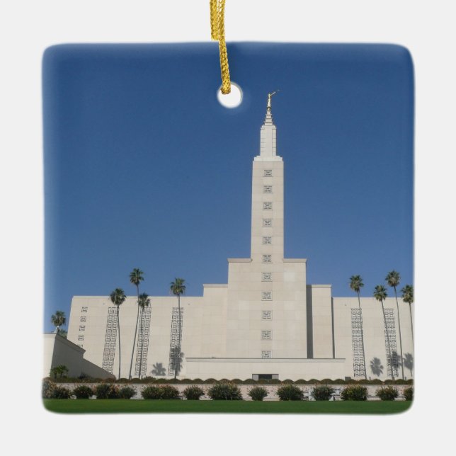 Los Angeles Temple Ceramic Ornament (Front)