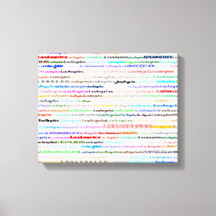 Los Angeles Text Design II Canvas Print