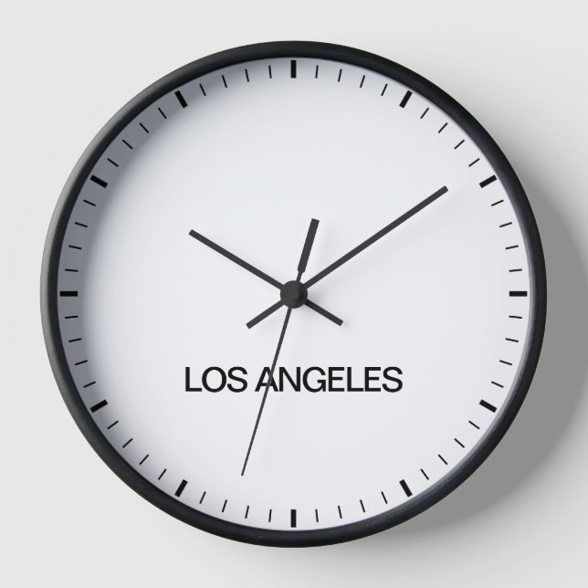 Los Angeles Time Zone Newsroom Style Clock (Front)