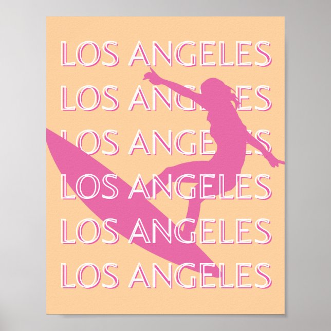 Los Angeles Travel Art, California, Beach Lovers Poster (Front)