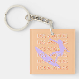 Los Angeles Travel Art, California, Travel Art Key Ring
