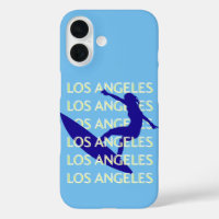 Los Angeles Travel Art, California, Travel, Blue