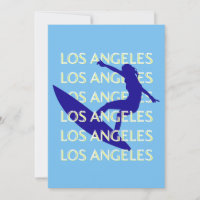 Los Angeles Travel Art, California, Travel, Blue