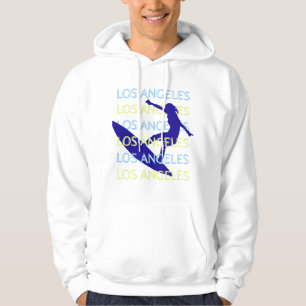 Los Angeles Travel Art, California, Travel, Blue Hoodie