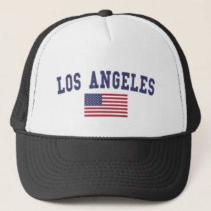 Los Angeles US Flag Trucker Hat