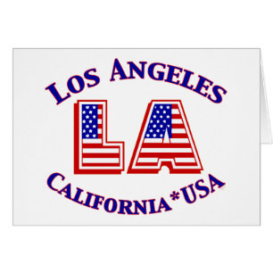 Los Angeles USA Patriotic Logo