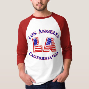 Los Angeles USA Patriotic Logo T-Shirt