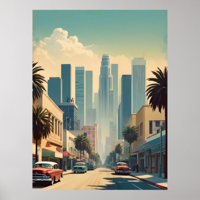 Los Angeles vintage poster (Front)