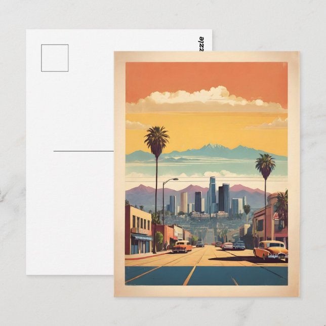 Los Angeles vintage poster Postcard (Front/Back)