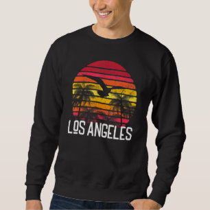 Los Angeles Vintage Retro Beach Palm Tree Surf Swi Sweatshirt