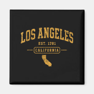 Los Angeles Vintage Sports California Retro Magnet