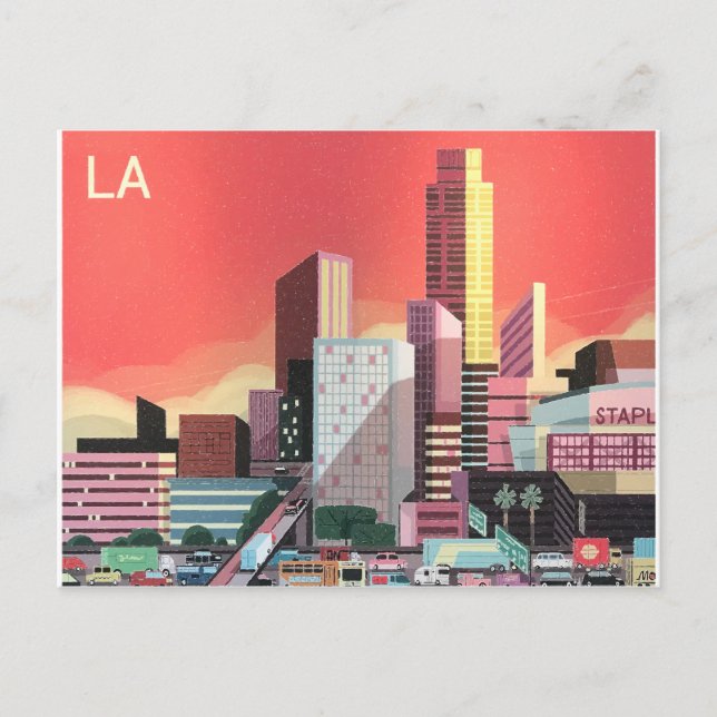 Los Angeles Vintage Travel Postcard (Front)