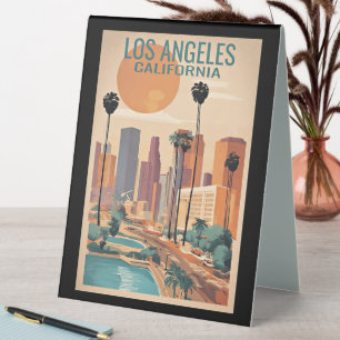 Los Angeles vintage travel poster,